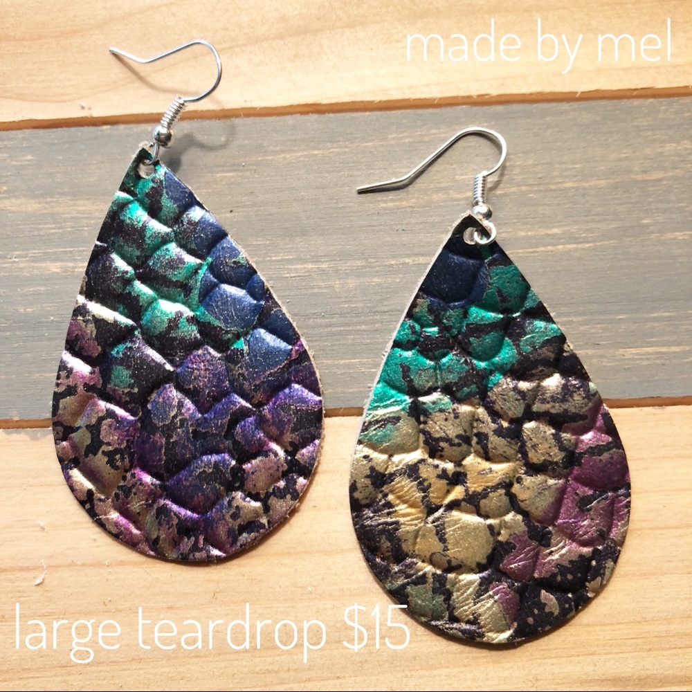 Mermaid Leather Earrings!! 🧜🏼‍♀️